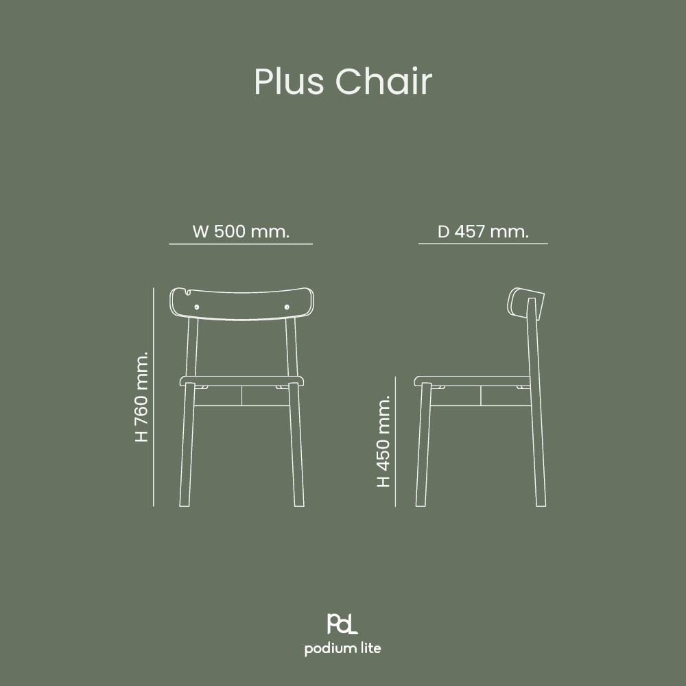 เก้าอี้ทานข้าวไม้บีช PODIUM LITE รุ่น PLUS CHAIR สี PURE NATURAL (ถอดประกอบได้)_6